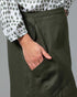 Yarra Trail A Line Linen Skirt Hunter Green