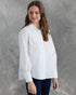 Yarra Trail Weave Cotton Collar Shirt Essential White