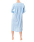 Givoni Wren Brushed Cotton Nightie 1/2 button front- Blue
